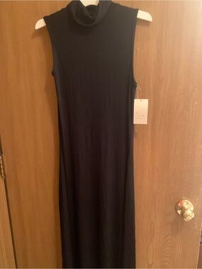 a new day Sleeveless knit Turtleneck Maxi Dress - Black